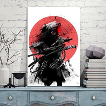 Charger l'image dans la galerie, Tableau Japonais Samouraï Et Katanas 40X60Cm Sans Support Tableaux Japonais