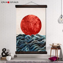 Charger l'image dans la galerie, Tableau Japonais Soleil couchant sur Mer - Kimono Japonais