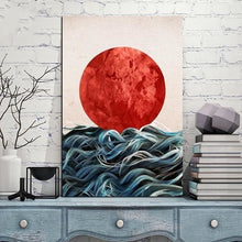 Charger l'image dans la galerie, Tableau Japonais Soleil couchant sur Mer - Kimono Japonais