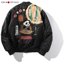 Charger l'image dans la galerie, Veste Bomber Japonais Kung Fu Panda Noir / M Veste