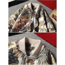 Charger l'image dans la galerie, Veste Fleurs et grues Veste Kimonojaponais