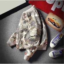 Charger l'image dans la galerie, Veste Fleurs et grues Veste Kimonojaponais