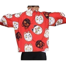 Charger l'image dans la galerie, Veste Kimono Bakeneko Kimono Cardigan Haori mixte Kimonojaponais