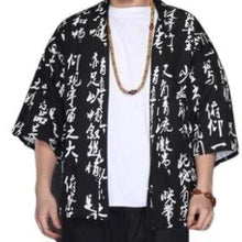 Charger l'image dans la galerie, Veste Kimono Caractères Kimono Cardigan Haori mixte Kimonojaponais