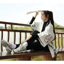 Charger l'image dans la galerie, Veste Kimono Corbeau Kimono Cardigan Haori mixte Kimonojaponais