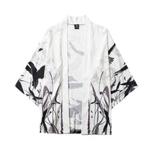 Charger l'image dans la galerie, Veste Kimono Corbeau Kimono Cardigan Haori mixte Kimonojaponais