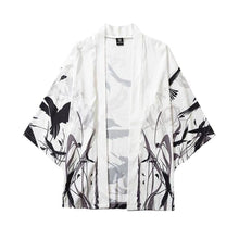 Charger l'image dans la galerie, Veste Kimono Corbeau Kimono Cardigan Haori mixte Kimonojaponais