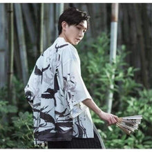 Charger l'image dans la galerie, Veste Kimono Corbeau Kimono Cardigan Haori mixte Kimonojaponais