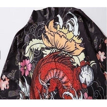 Charger l'image dans la galerie, Veste Kimono Dragon au jardin Kimono Cardigan Haori mixte Kimonojaponais
