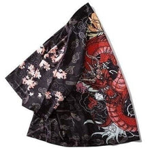 Charger l'image dans la galerie, Veste Kimono Dragon au jardin Kimono Cardigan Haori mixte Kimonojaponais