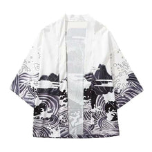 Charger l'image dans la galerie, Veste Kimono Dragon des mers Kimono Cardigan Haori mixte Kimonojaponais