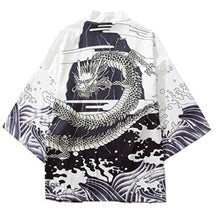 Charger l'image dans la galerie, Veste Kimono Dragon des mers Kimono Cardigan Haori mixte Kimonojaponais