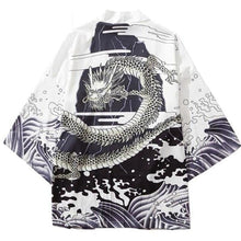 Charger l'image dans la galerie, Veste Kimono Dragon des mers Kimono Cardigan Haori mixte Kimonojaponais