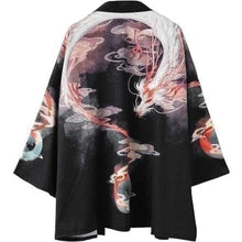 Charger l'image dans la galerie, Veste Kimono ´Dragon du lac´ Kimono Cardigan Haori mixte Kimonojaponais