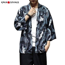 Charger l'image dans la galerie, Veste Kimono Envol de grues Kimono Cardigan Haori mixte Kimonojaponais