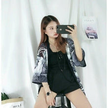 Charger l'image dans la galerie, Veste Kimono Femme Akema Kimono Cardigan Haori mixte Kimonojaponais