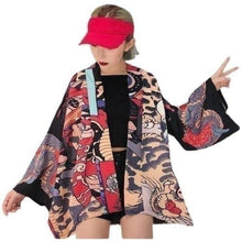 Charger l'image dans la galerie, Veste Kimono Femme Akemi Kimono Cardigan Haori mixte Kimonojaponais