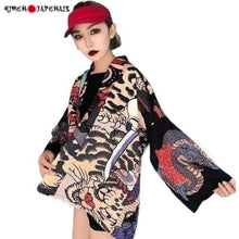 Charger l'image dans la galerie, Veste Kimono Femme Akemi Kimono Cardigan Haori mixte Kimonojaponais