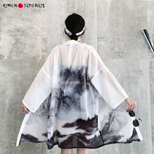 Charger l'image dans la galerie, Veste Kimono Femme Ara Kimono Cardigan Haori mixte Kimonojaponais