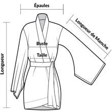 Charger l'image dans la galerie, Veste kimono pour femme représentant le mont Fuji et des fleurs de cerisier, fabriquée en polyester doux pour un look élégant, confortable et stylé.