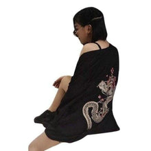 Charger l'image dans la galerie, Veste Kimono Femme Doragon Kimono Cardigan Haori mixte Kimonojaponais