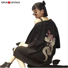 Charger l'image dans la galerie, Veste Kimono Femme Doragon Kimono Cardigan Haori mixte Kimonojaponais