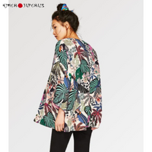 Charger l'image dans la galerie, Veste Kimono Femme Fleurs Tropicales Kimonos Cardigan Street Mixte