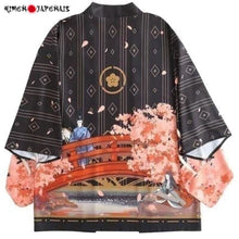 Charger l'image dans la galerie, Veste Kimono Femme Genji Kimono Cardigan Haori mixte Kimonomania