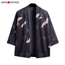 Charger l'image dans la galerie, Veste Kimono Femme Grues Songe - Kimono Japonais