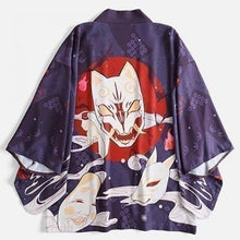 Charger l'image dans la galerie, Veste Kimono Femme Kabuki Kimono Cardigan Haori mixte Kimonomania