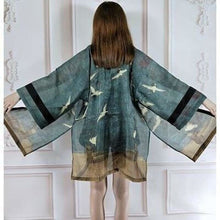 Charger l'image dans la galerie, Veste Kimono Femme Kanji Kimono Cardigan Haori mixte Kimonojaponais