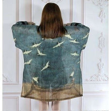 Charger l'image dans la galerie, Veste Kimono Femme Kanji Kimono Cardigan Haori mixte Kimonojaponais