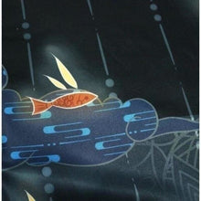 Charger l'image dans la galerie, Veste Kimono Femme ´ Kun Haori´ Kimono Cardigan Haori mixte kimonojaponais Noir XL