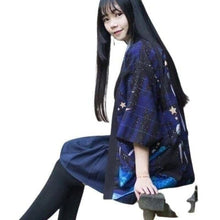 Charger l'image dans la galerie, Veste Kimono Femme Nuit fantastique Kimono Cardigan Haori mixte Kimonomania