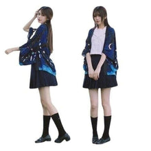 Charger l'image dans la galerie, Veste Kimono Femme Nuit fantastique Kimono Cardigan Haori mixte Kimonomania