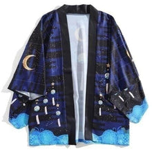 Charger l'image dans la galerie, Veste Kimono Femme Nuit fantastique Kimono Cardigan Haori mixte Kimonomania