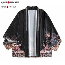 Charger l'image dans la galerie, veste Kimono Femme Village Kimono Cardigan Haori mixte Kimonomania