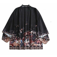 Charger l'image dans la galerie, veste Kimono Femme Village Kimono Cardigan Haori mixte Kimonomania