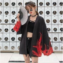 Charger l'image dans la galerie, Veste Kimono Femme yōkai Kimono Cardigan Haori mixte Kimonojaponais