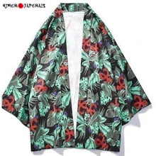 Charger l'image dans la galerie, Veste Kimono Feuilles du Japon Kimono Cardigan Haori mixte Kimonojaponais M