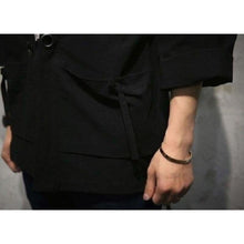 Charger l'image dans la galerie, Veste Kimono Homme Noire Kimonos Cardigan Street mixte Kimono Japonais