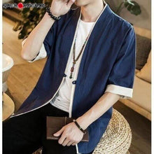 Charger l'image dans la galerie, Veste Kimono Homme Son Kimonos Cardigan Street Mixte Kimonojaponais M