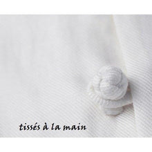 Charger l'image dans la galerie, Veste Kimono Kanpanyu avec broderies de grues japonaises, élégance en lin-polyester pour un style unique.