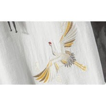 Charger l'image dans la galerie, Veste Kimono Kanpanyu avec broderies de grues japonaises, élégante et fluide pour un style unique.