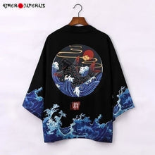 Charger l'image dans la galerie, Veste Kimono Lin Kimono Cardigan Haori mixte Kimonojaponais