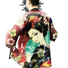 Charger l'image dans la galerie, Veste Kimono Meisha Kimono Cardigan Haori mixte Kimono Japonais XXL