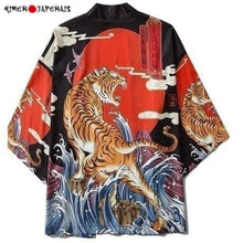 Charger l'image dans la galerie, Veste Kimono Mikatani Kimono Cardigan Haori mixte Kimonojaponais M