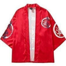 Charger l'image dans la galerie, Veste Kimono Red samouraï Kimono Cardigan Haori mixte Kimonojaponais