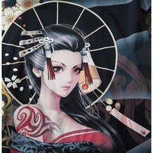 Charger l'image dans la galerie, Veste Kimono Santa Geisha, un cardigan élégant inspiré par la grùce des Geisha japonaises. Parfait pour un look urbain.