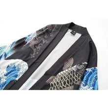 Charger l'image dans la galerie, Veste Kimono ´Vague´ Kimono Cardigan Haori mixte Kimonojaponais